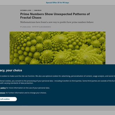 นักคณิตศาสตร์ค้นพบความวุ่นวายแบบแฟร็กทัลในจำนวนเฉพาะ ก่อให้เกิดการถกเถียงในชุมชนเกี่ยวกับรูปแบบทางธรรมชาติ