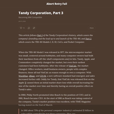Dòng Tandy 1000: Máy tính tương thích IBM PC suýt thay đổi lịch sử máy tính