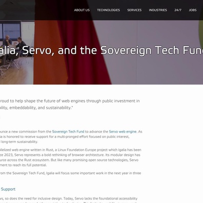 Servo Web Engine Raih Dorongan 545.400 Euro dari Sovereign Tech Fund untuk Aksesibilitas dan Kemampuan Embed