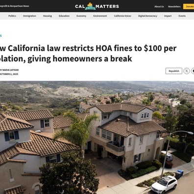 California Membatasi Denda HOA Maksimal 100 Dolar AS, Memicu Perdebatan Soal Kekuatan Penegakan Aturan