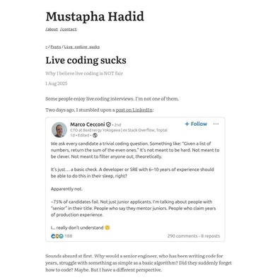 วิกฤตการสัมภาษณ์งานแบบ Live Coding ในอุตสาหกรรมเทคโนโลยี: ทำไมวิศวกรซอฟต์แวร์ระดับอาวุโส 75% ถึงสอบตกในแบบทดสอบง่ายๆ