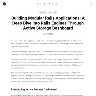Rails Engines กลายเป็นทางเลือกที่ทรงพลังแทน Microservices สำหรับการพัฒนาแอปพลิเคชันแบบโมดูลาร์