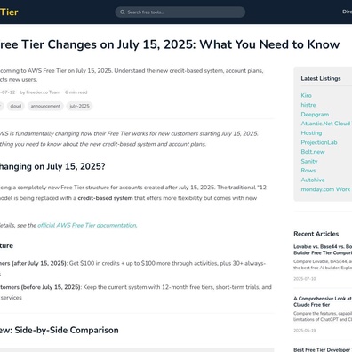 AWS 免費方案信用額度系統引發付款要求與帳戶安全爭議