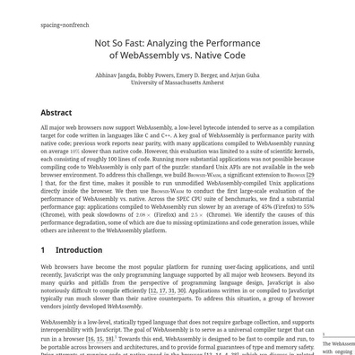 Jurang Prestasi WebAssembly Semakin Menyempit: Hanya 45% Lebih Perlahan Berbanding Kod Asli dalam Persekitaran Pelayar