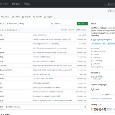 Edge-TTS Library Raises Concerns Over API Usage and Commercial Viability