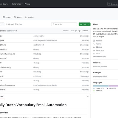 Developer Creates Automated Dutch Vocabulary Learning System Using AWS and ChatGPT