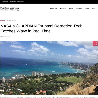 Hệ thống GUARDIAN của NASA phát hiện sóng thần qua nhiễu loạn tín hiệu GPS, đặt ra câu hỏi về tỷ lệ báo động giả
