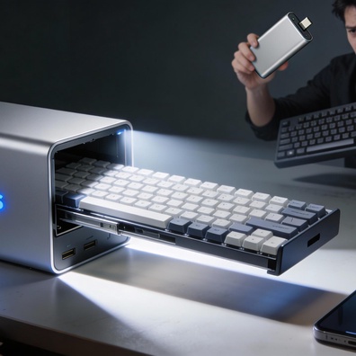 Clicks Power Keyboard: A Magnetic Battery Pack That Slides Out a Full QWERTY Keyboard