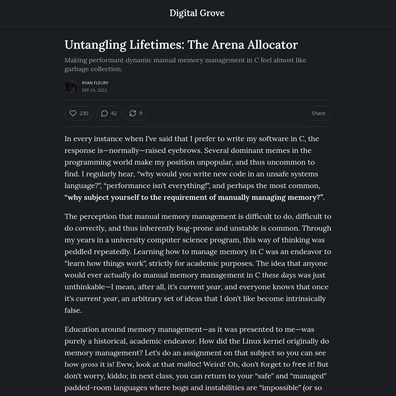 Arena Allocators Ngày Càng Phổ Biến Như Giải Pháp Thay Thế Cho Quản Lý Bộ Nhớ Truyền Thống