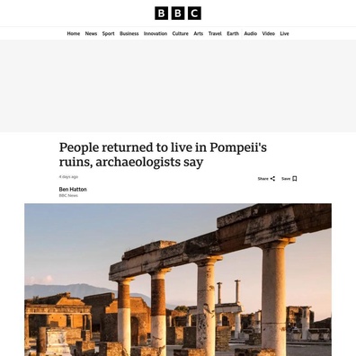 Bukti Baharu Menunjukkan Mangsa Yang Terselamat Kembali Tinggal di Runtuhan Pompeii Yang Dilitupi Abu Selama Berabad-abad