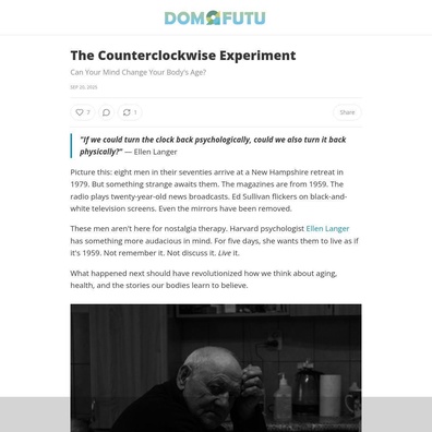 Studi Penuaan "Counterclockwise" Terkenal Ellen Langer Menghadapi Pengawasan Ilmiah Karena Kurangnya Peer Review