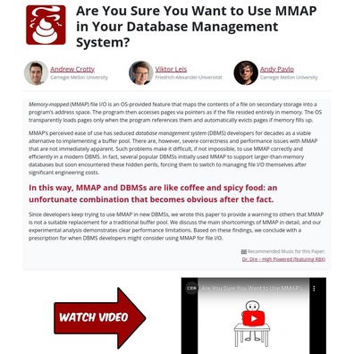 MMAP trong Cơ sở dữ liệu: Câu chuyện cảnh báo về những cạm bẫy hiệu năng và thách thức triển khai