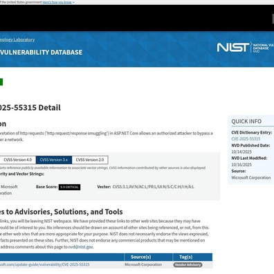 ช่องโหว่ร้ายแรง HTTP Smuggling สั่นสะเทือน ASP.NET Core กระตุ้นการถกเถียงในอุตสาหกรรมเกี่ยวกับการให้คะแนน CVSS