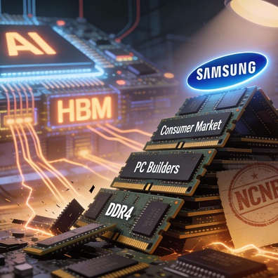 Samsung ยกเลิกแผนเลิกผลิต DDR4 ขยายการผลิตไปจนถึงปี 2026 หลังขาดแคลนหนักจากตลาด AI