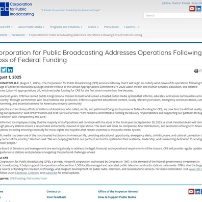 Corporation for Public Broadcasting Ditutup Selepas Pemotongan Pembiayaan Persekutuan, Stesen Luar Bandar Paling Terjejas