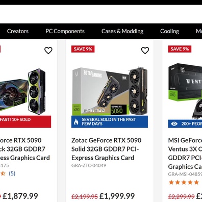 Nvidia RTX 5090 の価格が Europe で MSRP を下回る一方、同社は第1四半期の記録的売上を報告