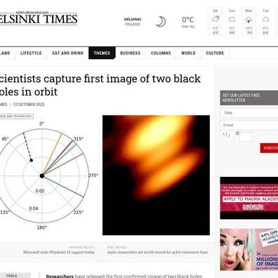 นักดาราศาสตร์ไขปริศนาจักรวาล สำเร็จ! ภาพหลุมดำคู่แรกยืนยันทฤษฎีเก่าแก่หลายสิบปี