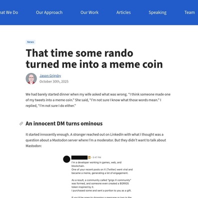 เมื่ออัตลักษณ์ของคุณกลายเป็นเหรียญมีม: บทเรียนแห่งการถูกแสวงประโยชน์ในโลกคริปโต