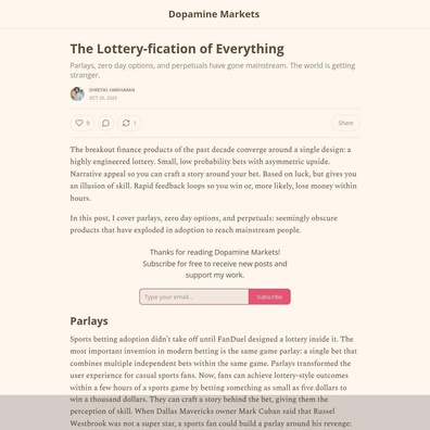 ต้นทุนที่ซ่อนอยู่ของลอตเตอรีการเงิน: วิธีที่ Parlays, Zero-Day Options และ Perpetuals กำลังปรับโฉมใหม่ความเสี่ยง