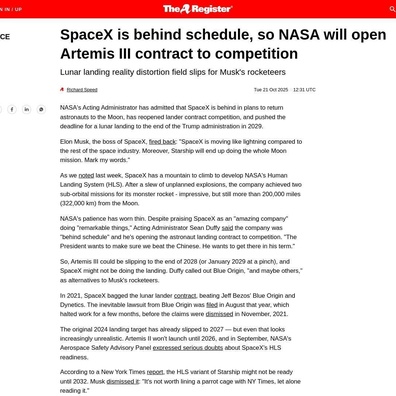 Kế hoạch Đổ bộ Mặt Trăng Artemis của NASA Đối Mặt với Sự Chậm Trễ Khi Tàu Starship của SpaceX Chậm Tiến Độ