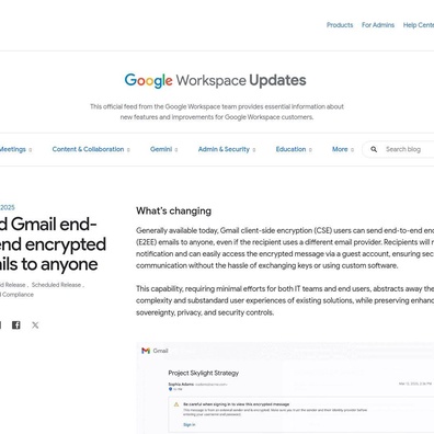 Ciri Penyulitan "Hujung-ke-Hujung" Baharu Gmail Mencetuskan Kontroversi Mengenai Dakwaan Privasi