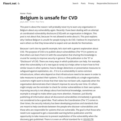 Luật Công bố Lỗ hổng của Belgium Tạo ra Môi trường Thù địch với các Nhà nghiên cứu Bảo mật