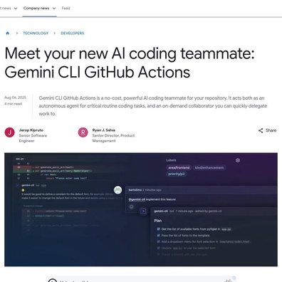 Gemini CLI GitHub Actions dari Google Hadapi Kebingungan Developer Karena Banyak Produk yang Saling Bersaing