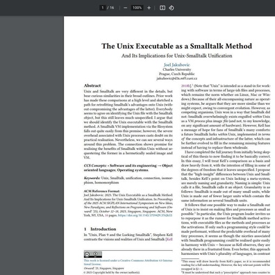 การรวม Unix และ Smalltalk ปลุกยุคฟื้นฟูการพัฒนาในหมู่ผู้สร้างสรรค์