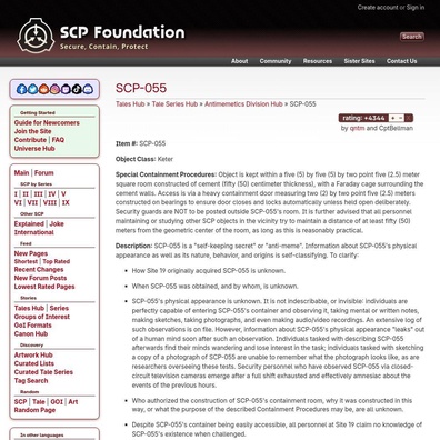 Fiksi Antimemetik SCP-055 Memicu Diskusi tentang Memori, Mimpi, dan Informasi yang Menghapus Dirinya Sendiri