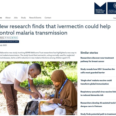Ivermectin Menunjukkan Harapan Terhadap Malaria Ketika Komuniti Membahaskan Kontroversi COVID Masa Lalu