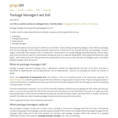 ชุมชนโปรแกรมเมอร์ถกเถียงว่า Package Manager สร้างปัญหามากกว่าแก้ปัญหาหรือไม่
