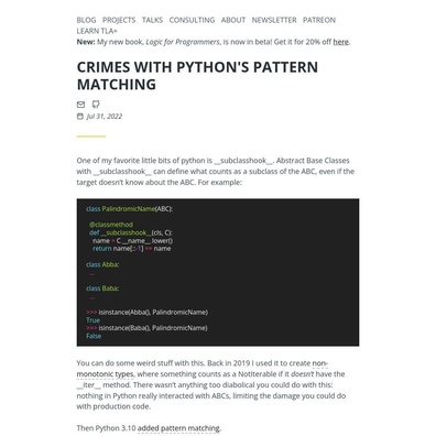 Tính năng Pattern Matching của Python cho phép chèn mã độc hại thông qua Abstract Base Classes