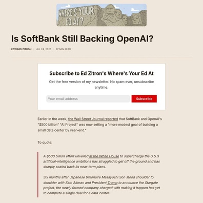 Projek Stargate Bernilai 500 Bilion Dolar Amerika OpenAI dan SoftBank Terdedah Sebagai Fatamorgana Pemasaran