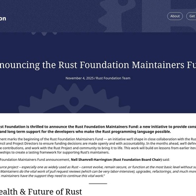 Pengumuman Dana Pemelihara Rust Foundation Picu Debat Komunitas Soal Pendanaan, Politik, dan Arah Bahasa