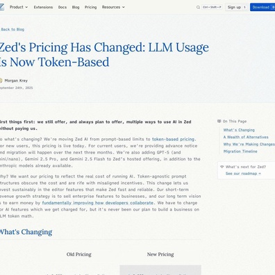 Editor Zed Menghadapi Bantahan Pengguna Akibat Peralihan Harga Berasaskan Token dan Masalah Prestasi