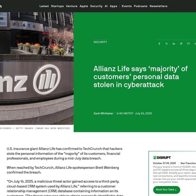 Kebocoran Data Allianz Life Memicu Perdebatan tentang Tanggung Jawab Keamanan Korporat dan Konsekuensi Hukum