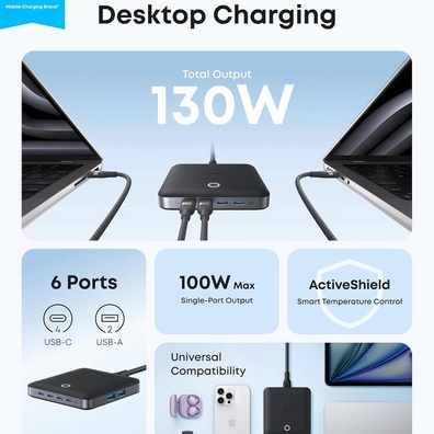 Anker ขยายไลน์อัพเครื่องชาร์จ Nano ด้วยรุ่นใหม่สายเก็บได้ 35W และรุ่น 6 พอร์ต 130W