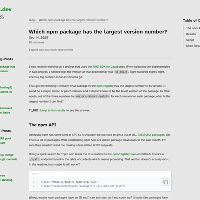 Developer Menemukan Package npm dengan Nomor Versi 19.494 Setelah Menganalisis 2,1 Juta Package