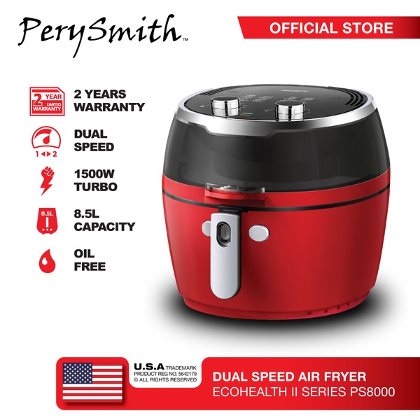 PerySmith | PS8000 Dual Speed Air Fryer Ecohealth 8.5L [2XL Size]
