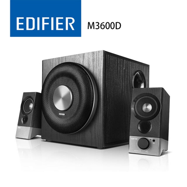 【EDIFIER】2.1聲道 THX超重低音 多媒體三件式喇叭(M3600D)