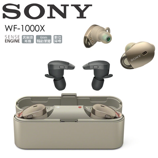 【SONY 索尼】WF-1000X 真無線藍芽降噪個人化耳機