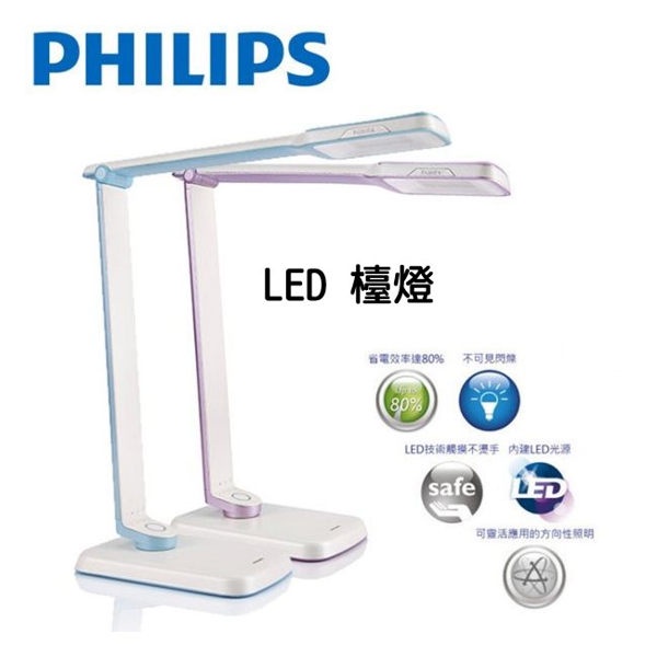 【飛利浦 PHILIPS】大視界 SPADE PLUS 晶彥 LED檯燈(71663)