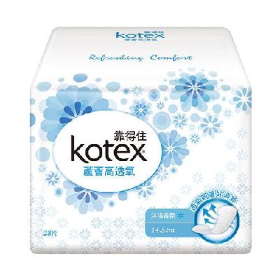 【Kotex 靠得住】蘆薈高透氧護墊14.5cm-沐浴香氛