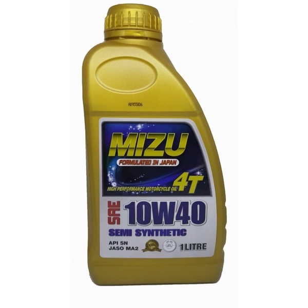 Mizu | 10W40 4T API SN Fully Synthetic Lubricant Motorcycle Engine Oil