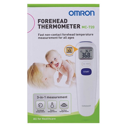 Omron | ออมรอนเครื่องวัดอุณหภูมิทางหน้าผาก Forehead Thermometer รุ่น MC-720