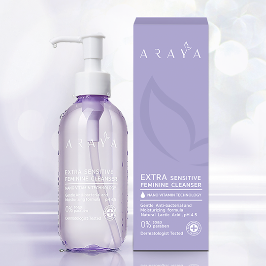 ARAYA Extra Sensitive Feminine Cleanser | อารยา ผลิตภัณฑ์ทำความสะอาดจุดซ่อนเร้น ขนาด 100ml.