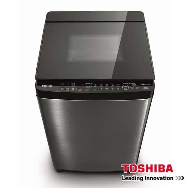 【TOSHIBA東芝】鍍膜勁流雙渦輪超變頻15公斤洗衣機 (AW-DMG15WAG)