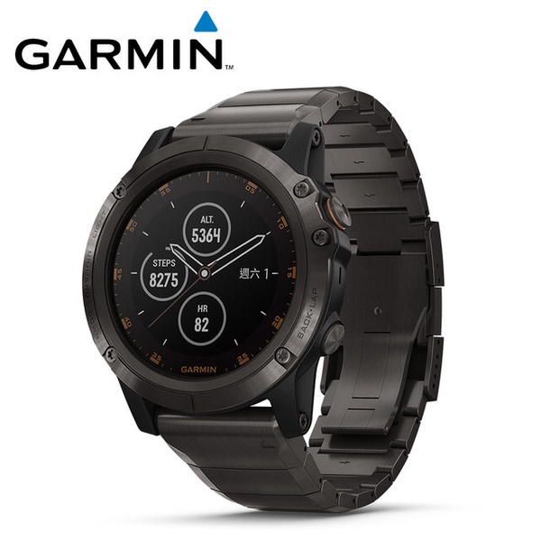 【GARMIN】fenix 5x Plus 行動支付音樂GPS複合式心率腕錶