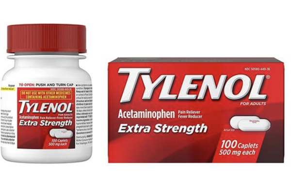 Tylenol Acetaminophen Extra Strength 500mg (100 viên)