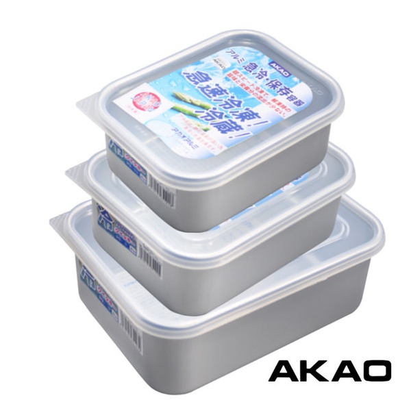 【AKAO】急速冷凍解凍保鮮盒-三入（深、淺型）